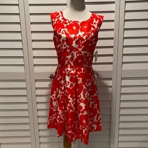 Danny and Nicole NWT Dress in a beautiful Red/ White Print.